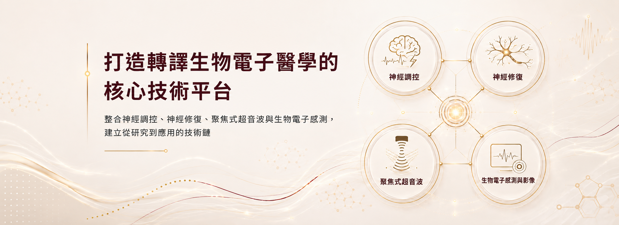 打造轉譯生物電子醫學的核心技術平台手機版圖示